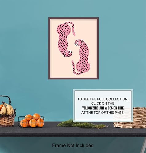 Miniatura 7 de Cheetah Print Wall Decor - Cheetah Wall Art - Aesthetic Room Decor - Minimalist Mid-century Modern Art & Print - Leopard Home Decoration - Pink