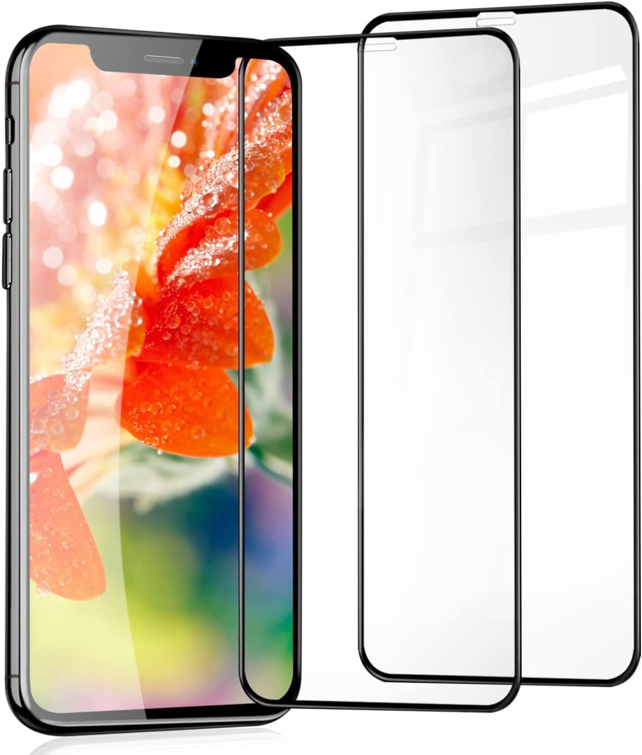 Amazon | 【2枚セット】iPhone xs max ガラス保護フィルム 全面保護 