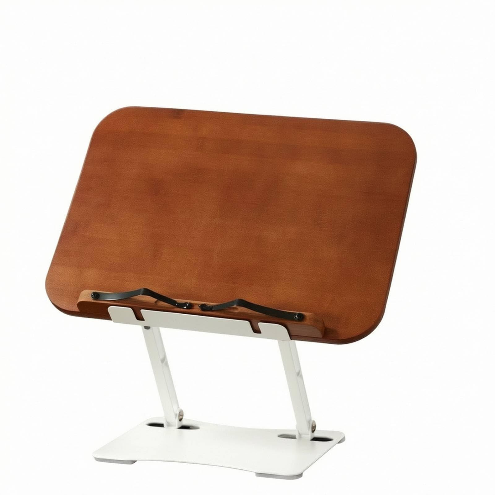 Colcolo Atril de Lectura Ajustable Soporte Atril Base Portadocumentos con Tablero Robusto y Clips el Espacio y Mejora la Concentración Adecuado para Hogar, S-J04 Bambú Elevable Con Doble Soporte