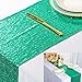 ShinyBeauty 12" x 108" Sequined Table Runner - Shiny Green