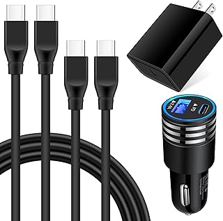 Type C Super Fast Charger Block Box Car Charger+6ft Android Charger USB C to C Cable Fast Charging for Samsung Galaxy S23/S23+/S23 Ultra/A53 5G/S22 Ultra/A13/A03S/A14/S21 FE/S20/A02S/A12/A32/Z Flip 3