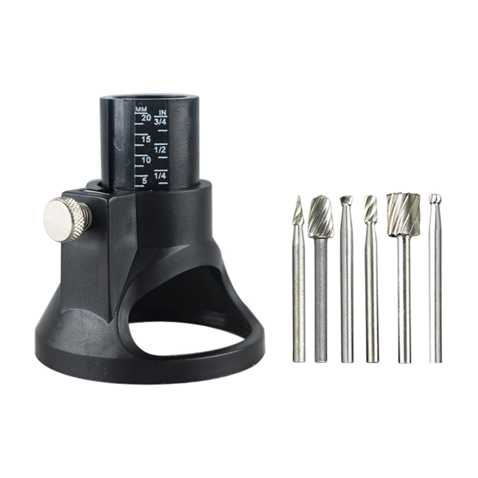 Buxuaaaa 7Pcs Rotary Grinder Positioning Cover Wood Hole Drilling Guide Attachment For Wood Carving Hollowing Tasks Rotary Tool Router Guide
