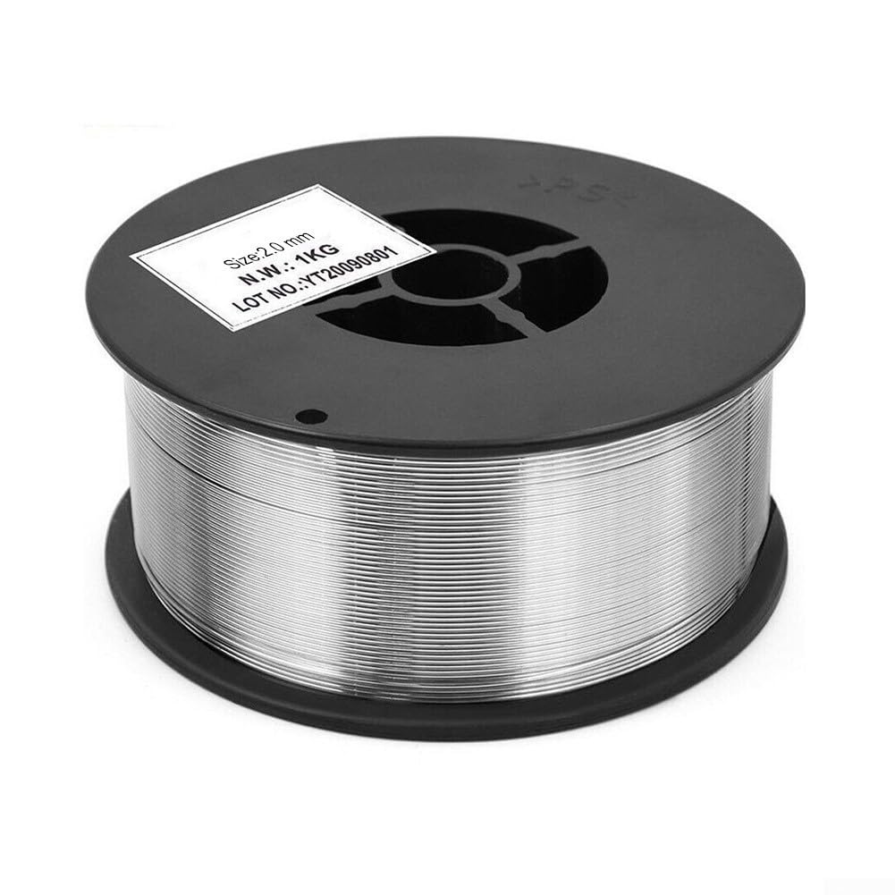 Fundente de aluminio núcleo soldadura alambre autoblindado MIG alambre de soldadura sin gas para maquinaria agrícola marco acero ligero Butt soldadura 2.0mm 2.0mm 2.2lbs