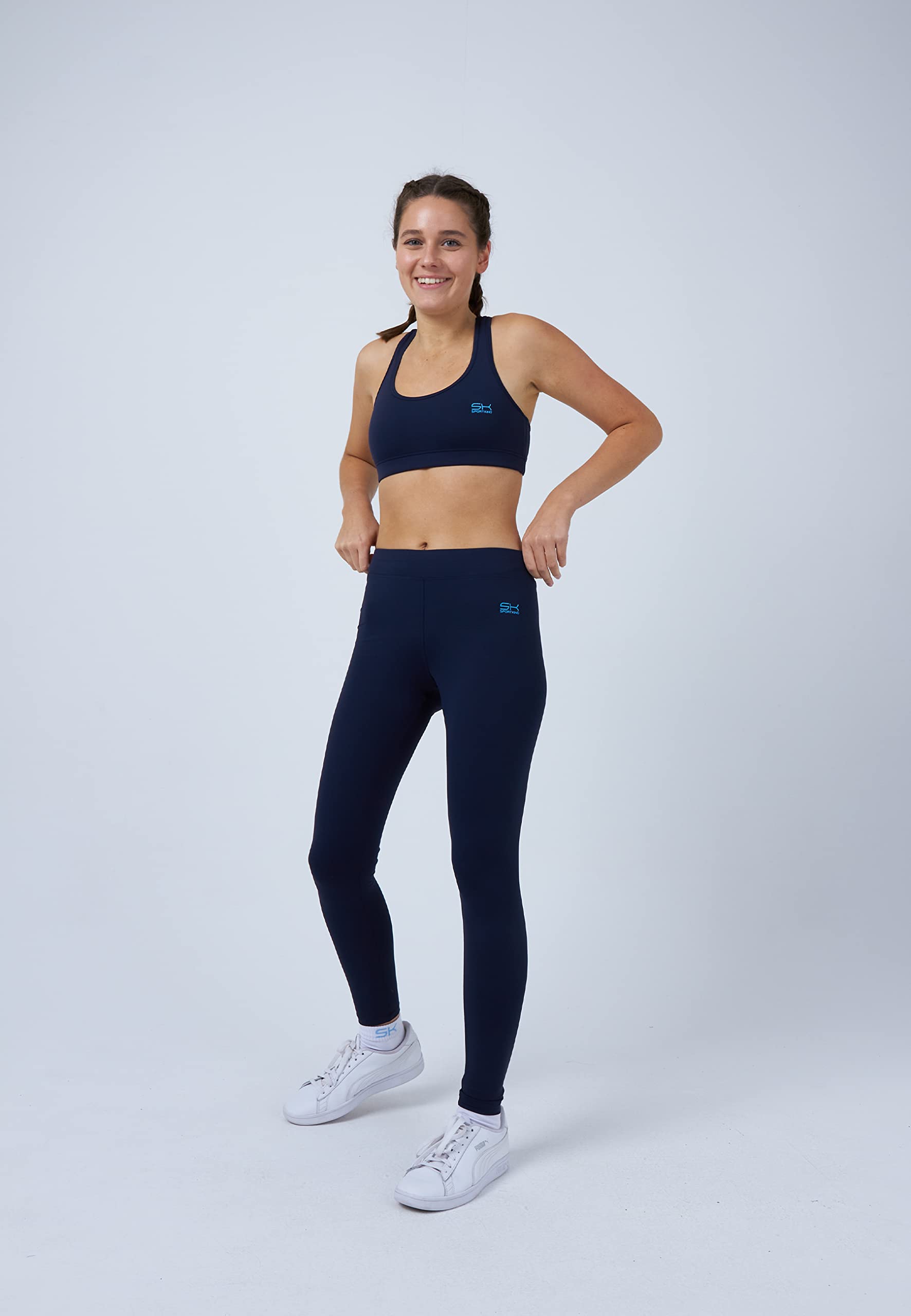 Sportkind Mädchen & Damen Fitness, Sport 7/8 Lange Leggings, Yogahose, Mid Waist, Blickdicht, atmungsaktiv