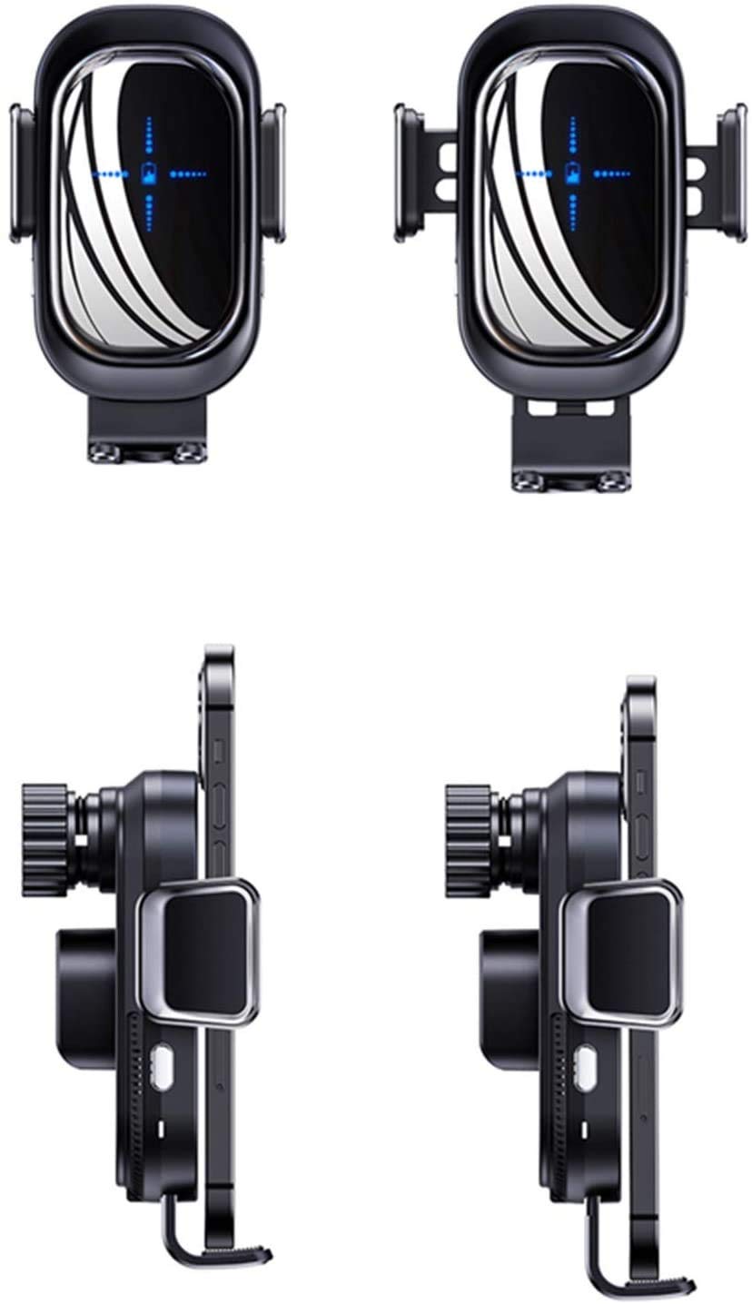 Cargador de automóvil inalámbrico, 15W Qi Carga rápida Automóviles Automóviles Automóviles, Soporte de teléfono de ventilación de avión de Windshield, Soporte de soporte de ventosa Soporte de car