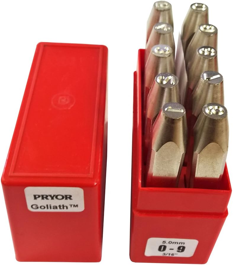 Phd10050 09 Heavy Duty Sharp Faced Punches, 10 Piece, 3/16", 5.0mm
