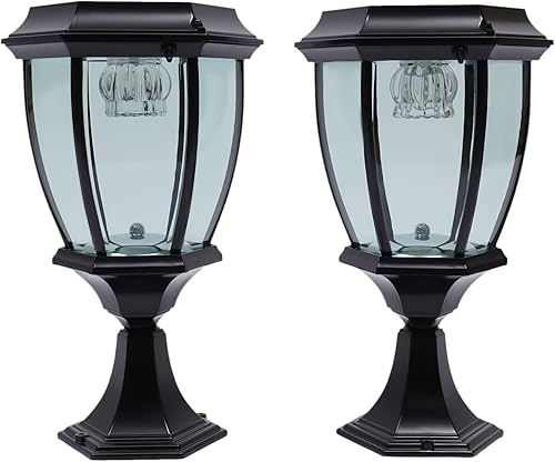 Luces solares de poste de 63 pulgadas, lámpara de pie de aluminio para exteriores, luces de calle solares impermeables para jardín, camino, entrada,