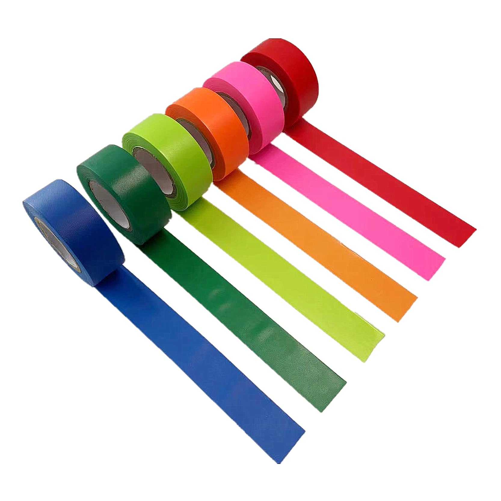 TABANDTAB 6 Pack Flagging Tape Assorted Colors, Non-Adhesive Plastic Ribbon Neon Color,1inch*600ft, Survey Tape for Tree Marking, Hunting, Boundaries and Hazardous Areas,Trail Marking (6 Color)