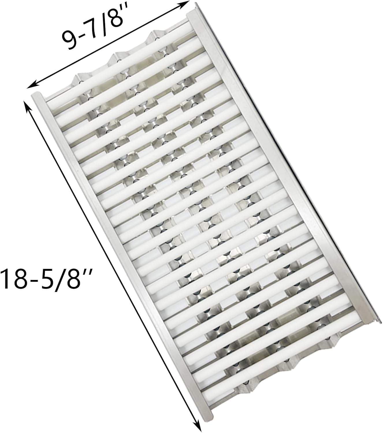 Complete Set of Radiant Trays 3Pack Heat Plate Ceramic Rods Complete Replacement parts for DCS 27" 36" 48" Series 36EBQAR, 48DBQR, BGA36-BQARL Gas Grills Heat shield Deflector 18-5/8" x 9-7/8"