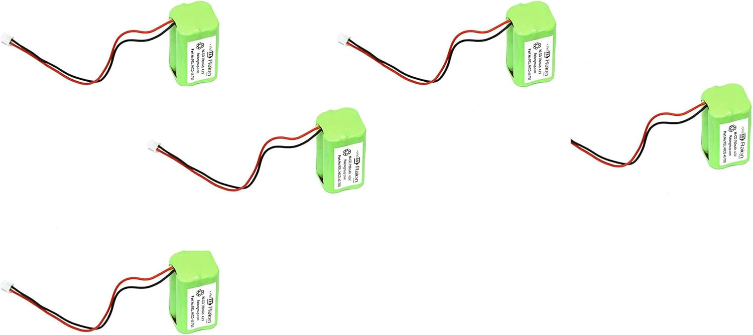 Raion Power REL-NICD-48-700 4.8V 700mAh Replacement Nickel Cadmium Exit Light Battery for Ni-CD AA600mAh 4.8v Unitech - 5 Pack