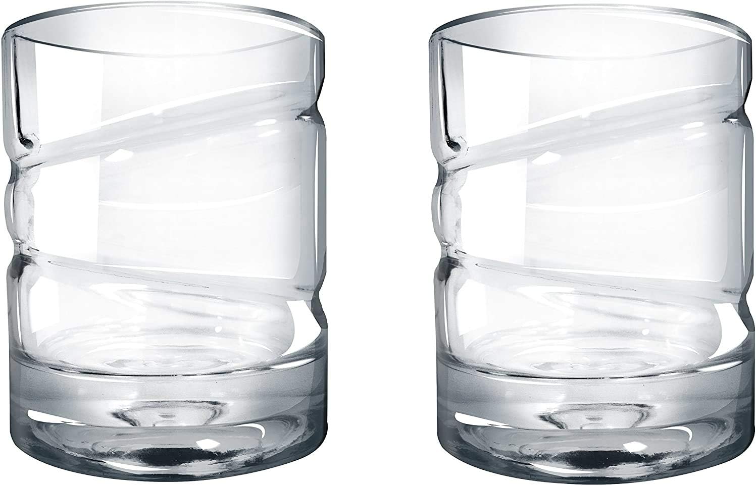 Epicureanist Helix Whiskey Glass - Rotating Whiskey Glass Tumbler Aerates your Favorite Spirits Unlocking Their Complex Flavors and Aromas - Set of 2