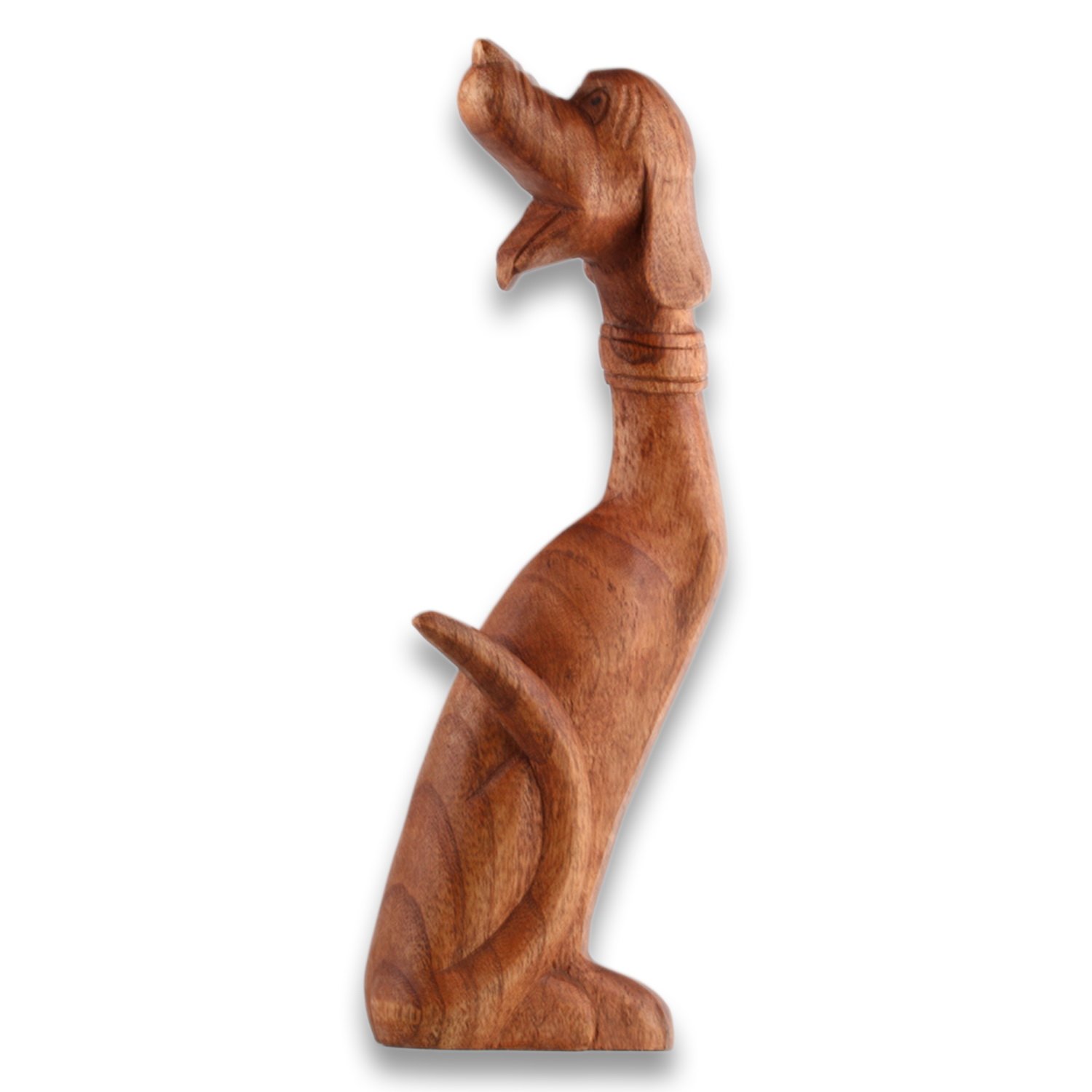 ART-CRAFT Holz Hund Holzschnitzerei Holzfigur bemalt Miniatu