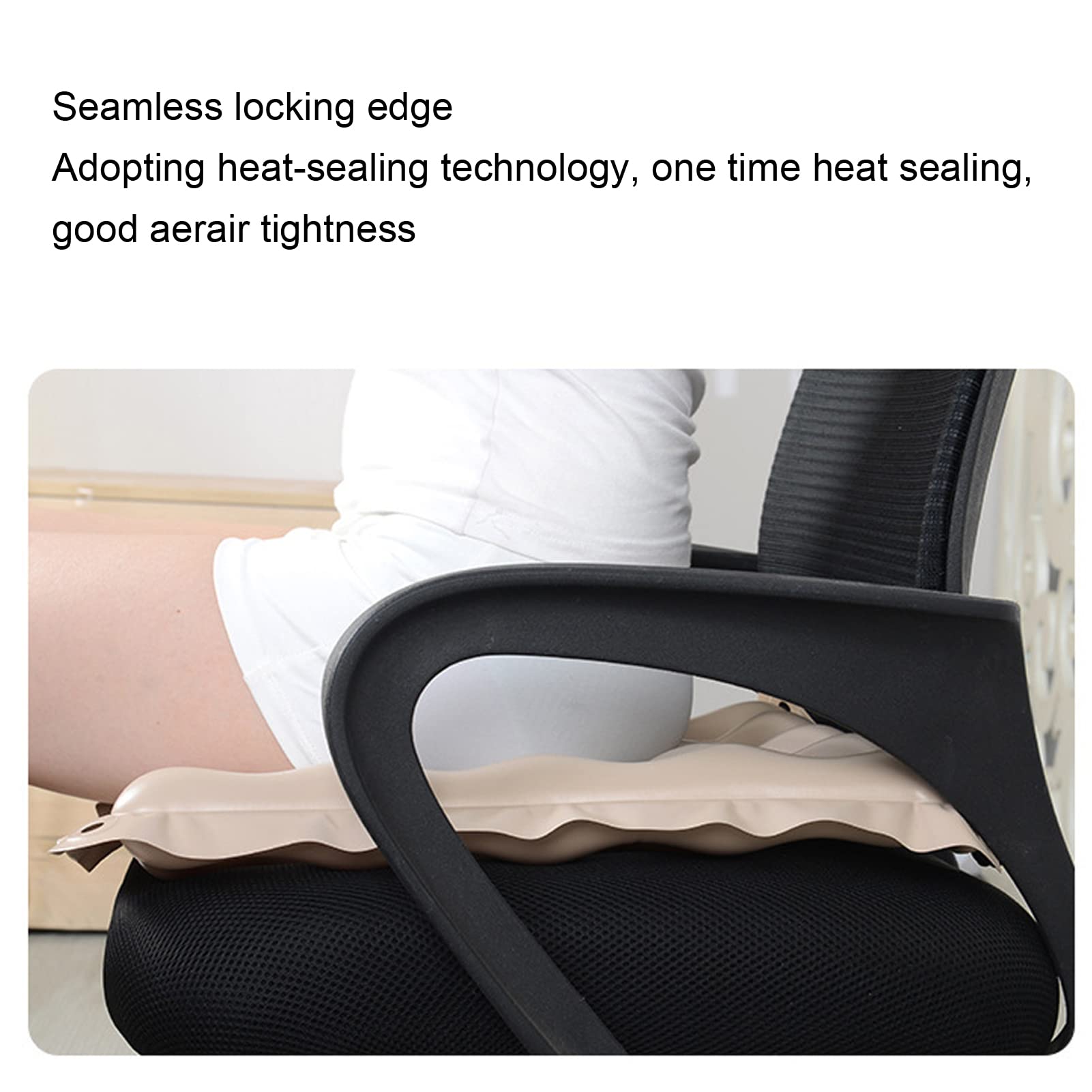 Auzkong Opblaasbaar kussen aambeien orthopedische zitting - zitring aambeien decubito ring zitting met pomp, donut met zitkussen 1 stuk (grijs