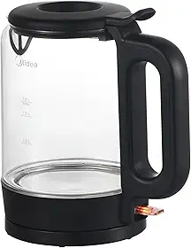 Chaleira elétrica de vidro de 1,8 L com design de recarga superior, base giratória de 360º e iluminação azul opcional, 220V, 1200W, KGL17P2