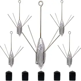 Chumbadas De Pesca Sputnik, Equipamento Com Chumbo, Aranha Para Surfe Cauda Longa Bagres, Água Salgada, Areia Praia E Oceano (4 Oz - 5 Unidades)