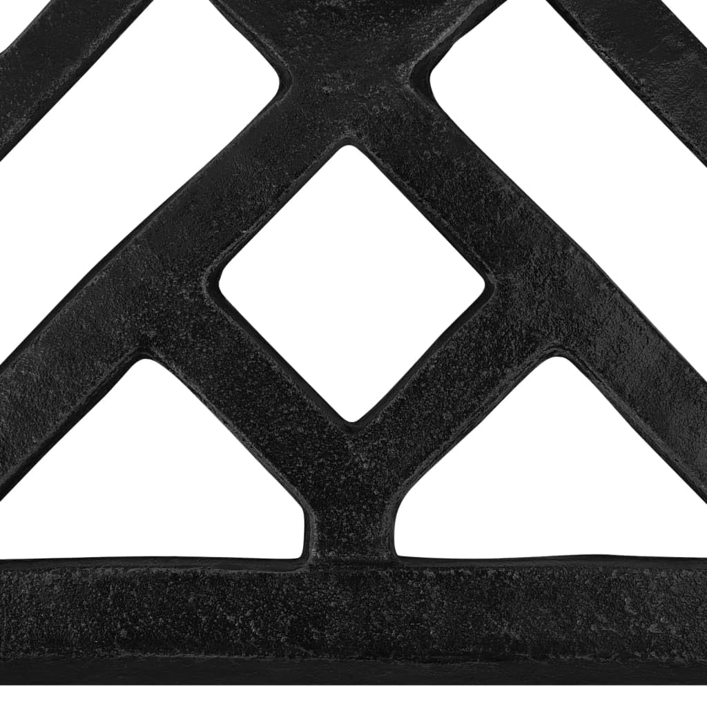 Robusto portaombrellone in ghisa, 48 x 48 x 33 cm, nero, con adattatore per aste da 35/38/48 mm, base stabile con motivo floreale per giardino ed esterni.