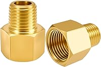 Vista 18 de SDTC Tech Paquete de 2 accesorios de tubería de latón 3/8 NPT rosca macho a 3/8 NPT rosca hembra adaptador reductor, conectores de extensión