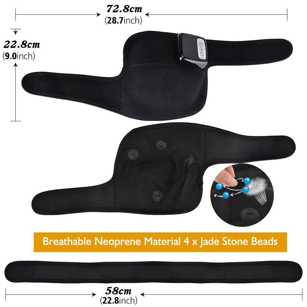 Pad Ginocchio Riscaldata, Ginocchio Bretelle, Elettrico Riscaldato Massaggio Ginocchio Brace Wrap, per Ginocchio Spalla Gomito Lesione Cramps Artrite Dolore