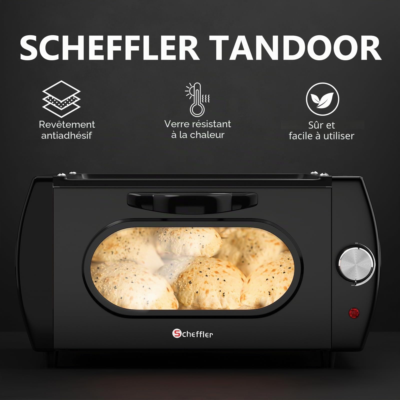Scheffler Tandoor PO1101-Mini four à pizza, chapati, roti, lahmacun, manakish, naan