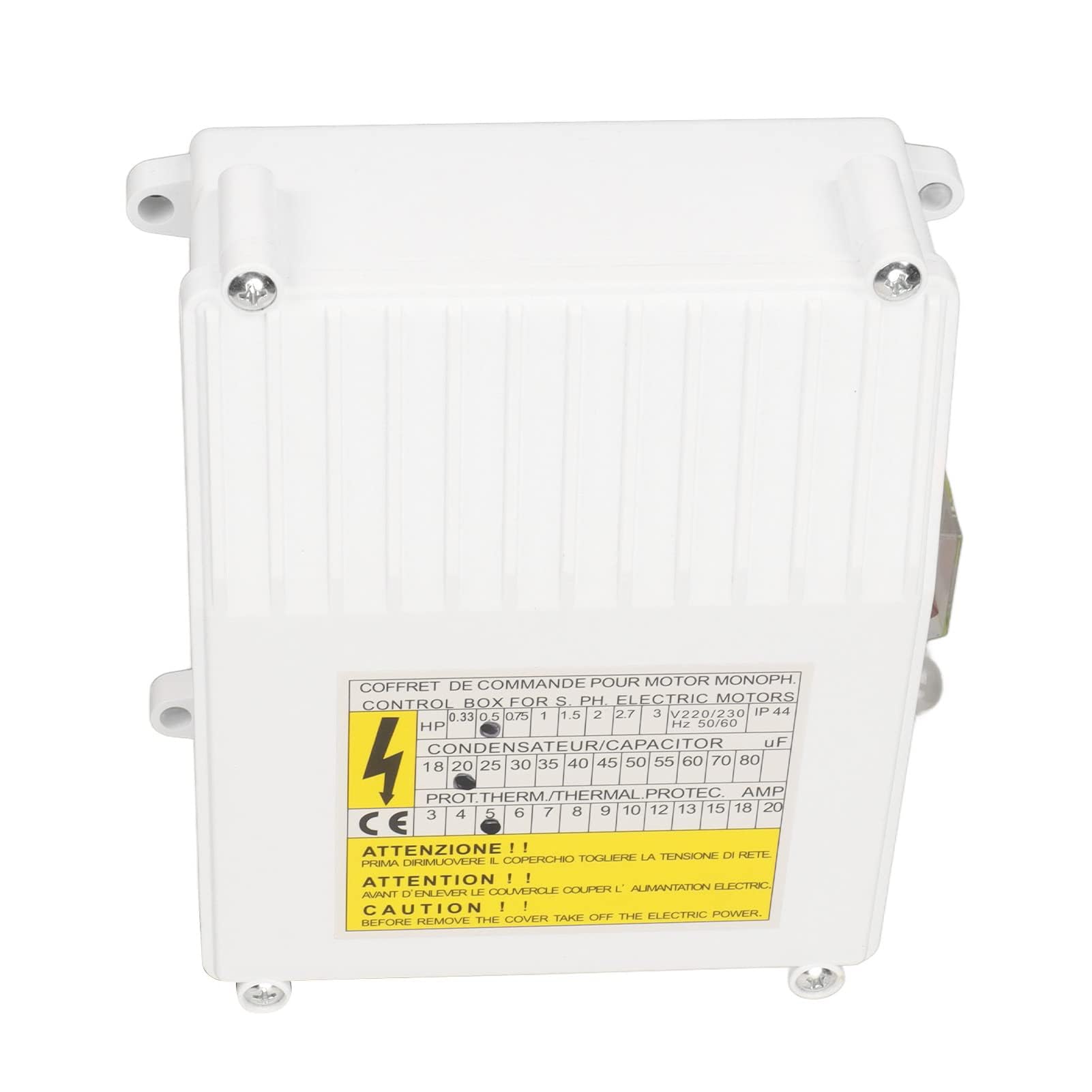 Controlador de Bomba con Protección Térmica, 220V, 1100W, Enchufe UE, ABS y Cobre, para Bombas de Agua Portátiles, Sumergibles y de Pozo Profundo
