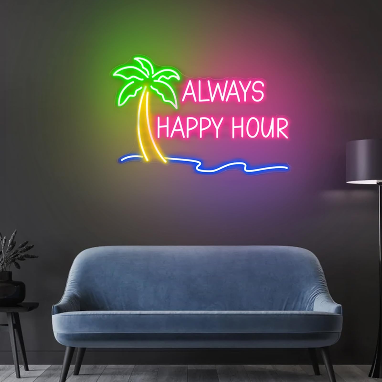 always happy hour☀️ Auledio Always Happy Hour Neon Sign LED Dimmable Happy Hour