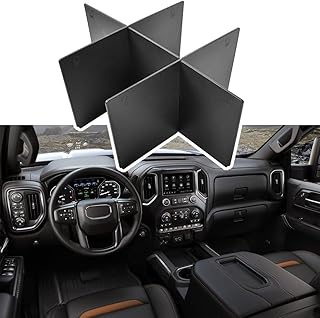EDBETOS Center Console Organizer Dividers Compatible with Chevy Silverado 1500/GMC Sierra 1500 2019-2022 and Silverado/Sierra 2500/3500 HD 20-23 Accessories Full Console w/Bucket Seats ONLY