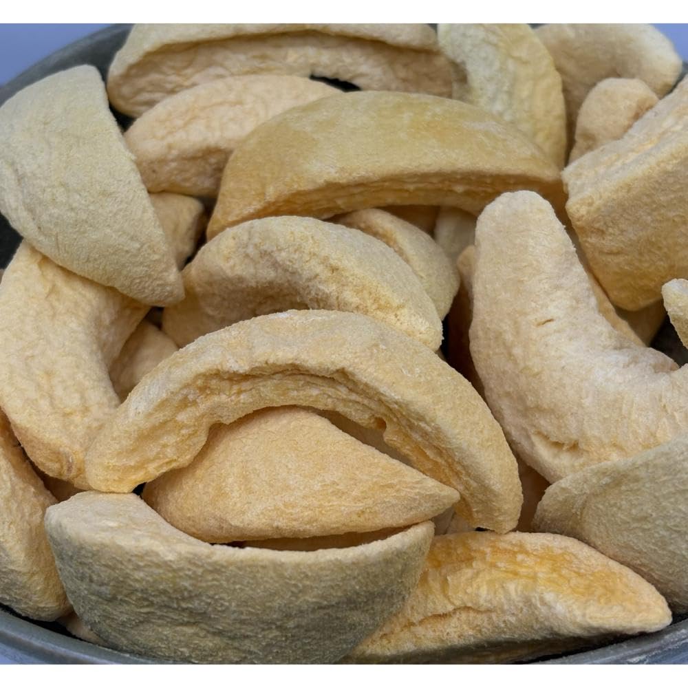 NULTHY 250g Melocoton Liofilizado en Trozos. El Topping Dulce y Vegano para Yogur, Porridge, Avena y Batidos. 1 Solo Ingrediente Sin Conservantes. Nutrición Real