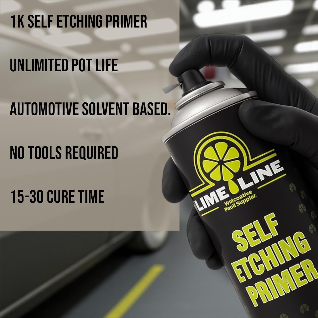 LiME LiNE Self Etching Primer – Professional Automotive Aerosol Primer for Bare Metal – Acid Etch Anti-Rust Formula – Fast-Drying, High Adhesion Spray Can (Pack of 6)