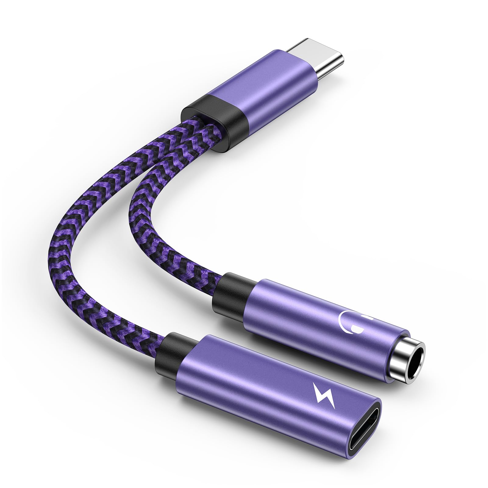 USB C to 3.5mm Headphone Charger Adapter for iPhone 15 Pro Max Plus,Samsung Galaxy S24 A15 S23Ultra A54 Z Fold5 S22 S21,Pixel 8Pro 7 6,PD USB C to Aux Audio Jack 2 in 1 Fast Charging Dongle Cable Cord