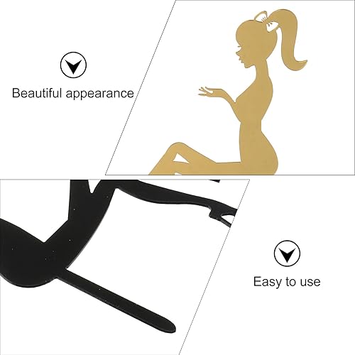 Miniatura 5 de DOITOOL 12 piezas de tacón alto para tartas, silueta de niña sentada, magdalenas, tarjeta de inserción para aperitivos, selección de alimentos para