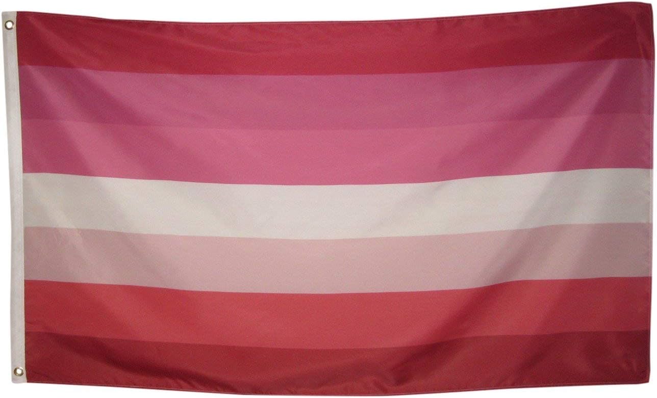 Lesbian Pride Flag 3 x 5 Feet (36 x 60 inches) Pride, Gay, LGBT, Polyester With Two Metal Grommets Flagpole