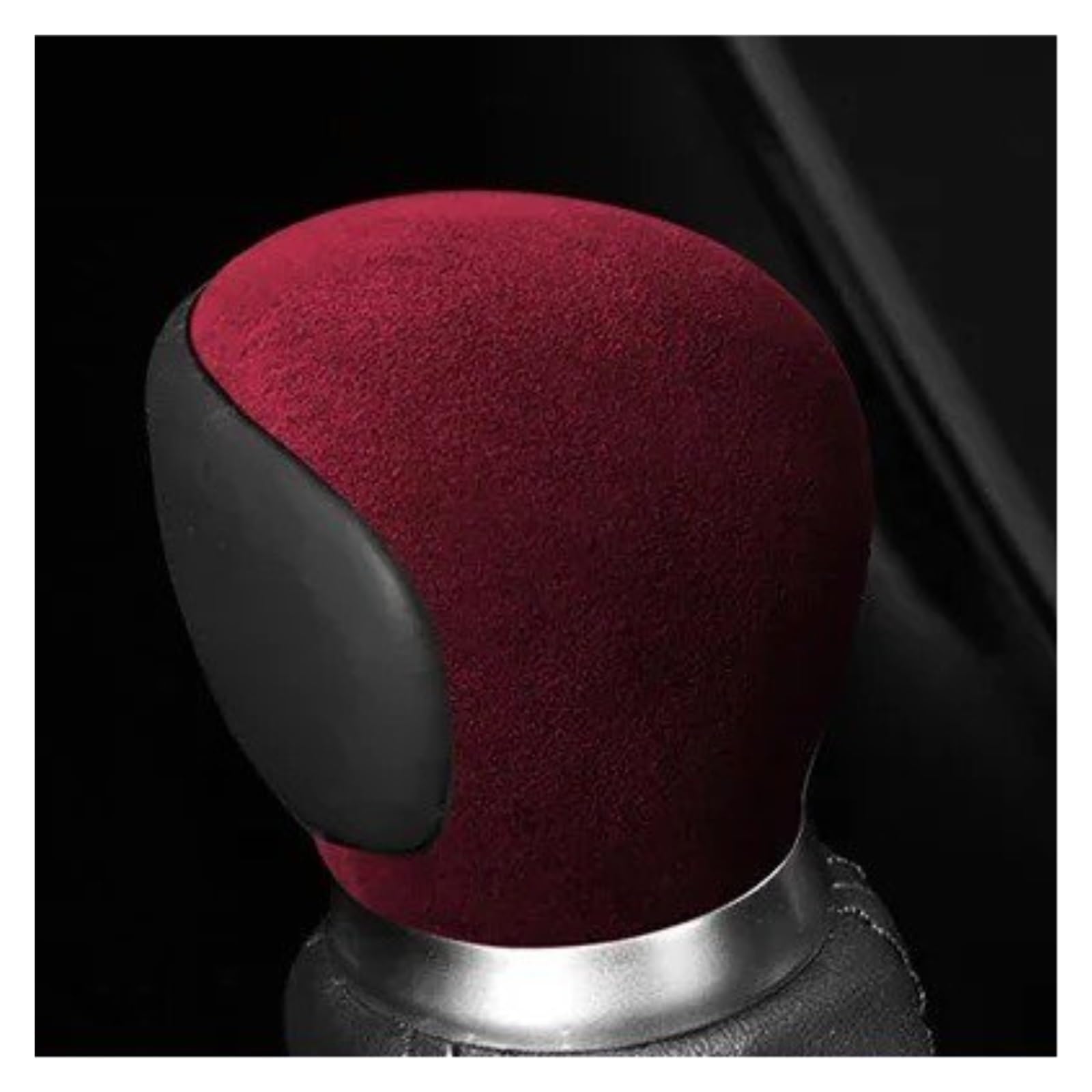 DWTNMEX Gear Shift Knob for Toyota for IZOA Suede Automatic Car Shifter Boot Gear Shift Knob Head Lever Cover Accessories(WineRed)