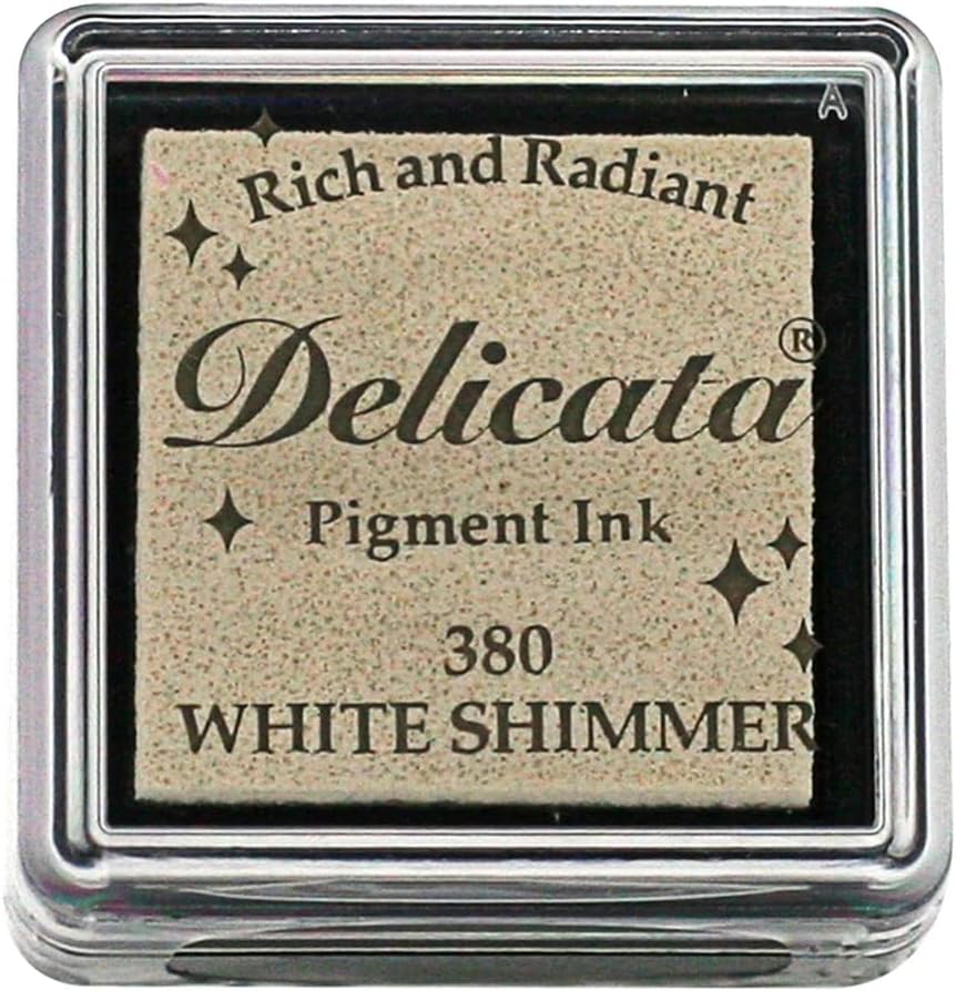 Delicata White Shimmer Pigment Ink Pad - Small