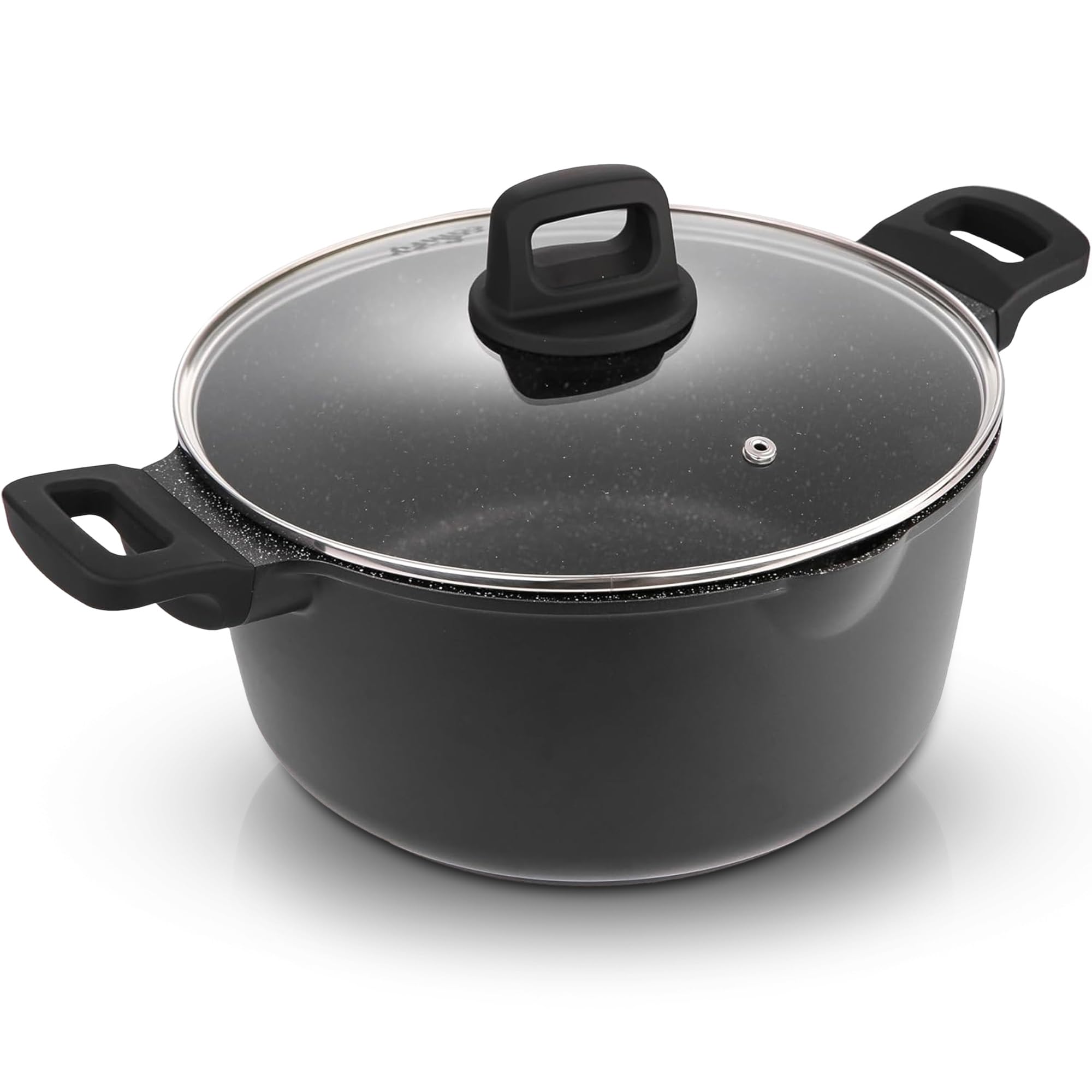 Amazon.com: 11 Inch Non Stick Pan Casserole Pot with Lid & Pour