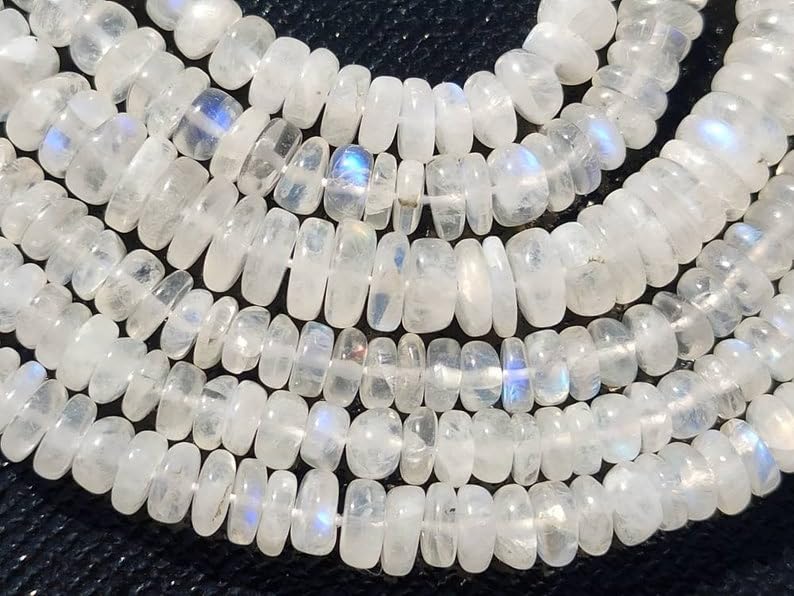Perles pierre de lune naturelle arc-en-ciel facettées 5-6mm pour bijoux DIY
