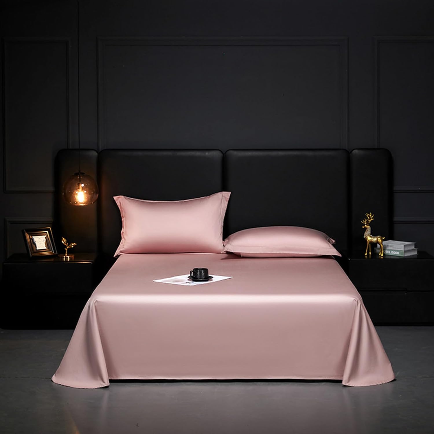 サテンフラットシーツ180x245cm + (Pillowcase x 2)Pink -3フラットシーツ サテン・グロス プレミアム