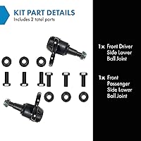 Vista 1259 de TRQ, junta de rótula inferior delantera para el lado del conductor y del acompañante