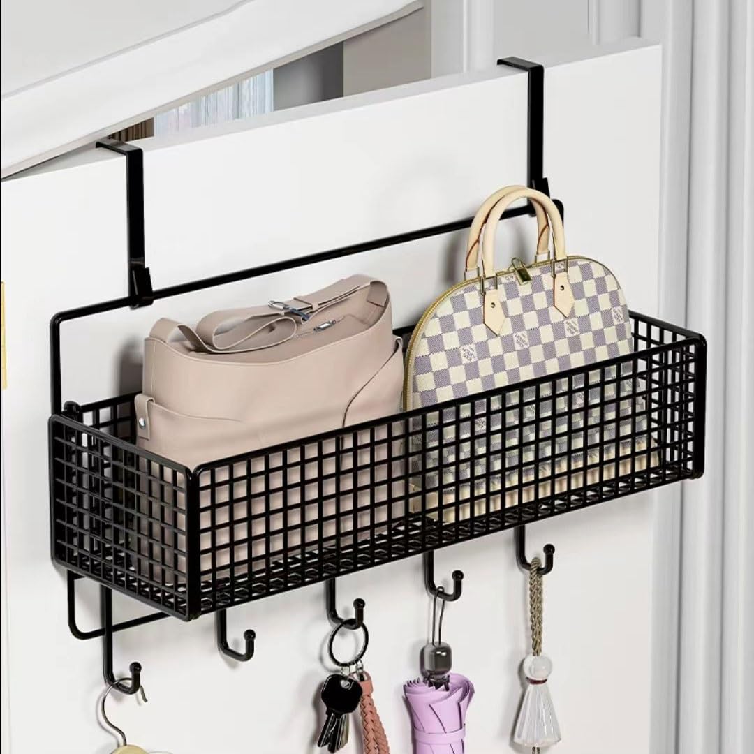 Amazon｜収納バスケット、鉄壁掛け 収納かご 吊り下げバスケット、ドア