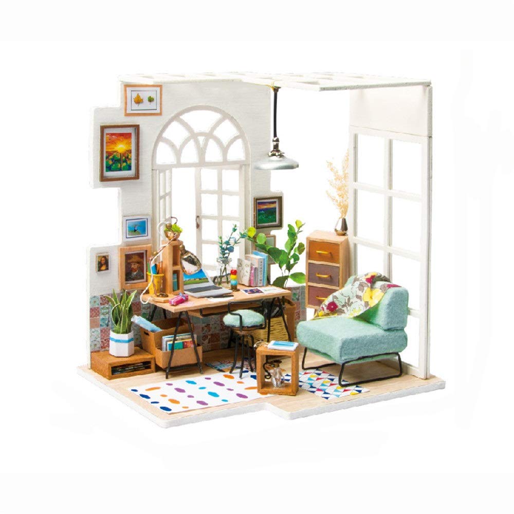 Amazon.co.jp: DIYドールハウス DIYミニチュアルームセット、木工芸 