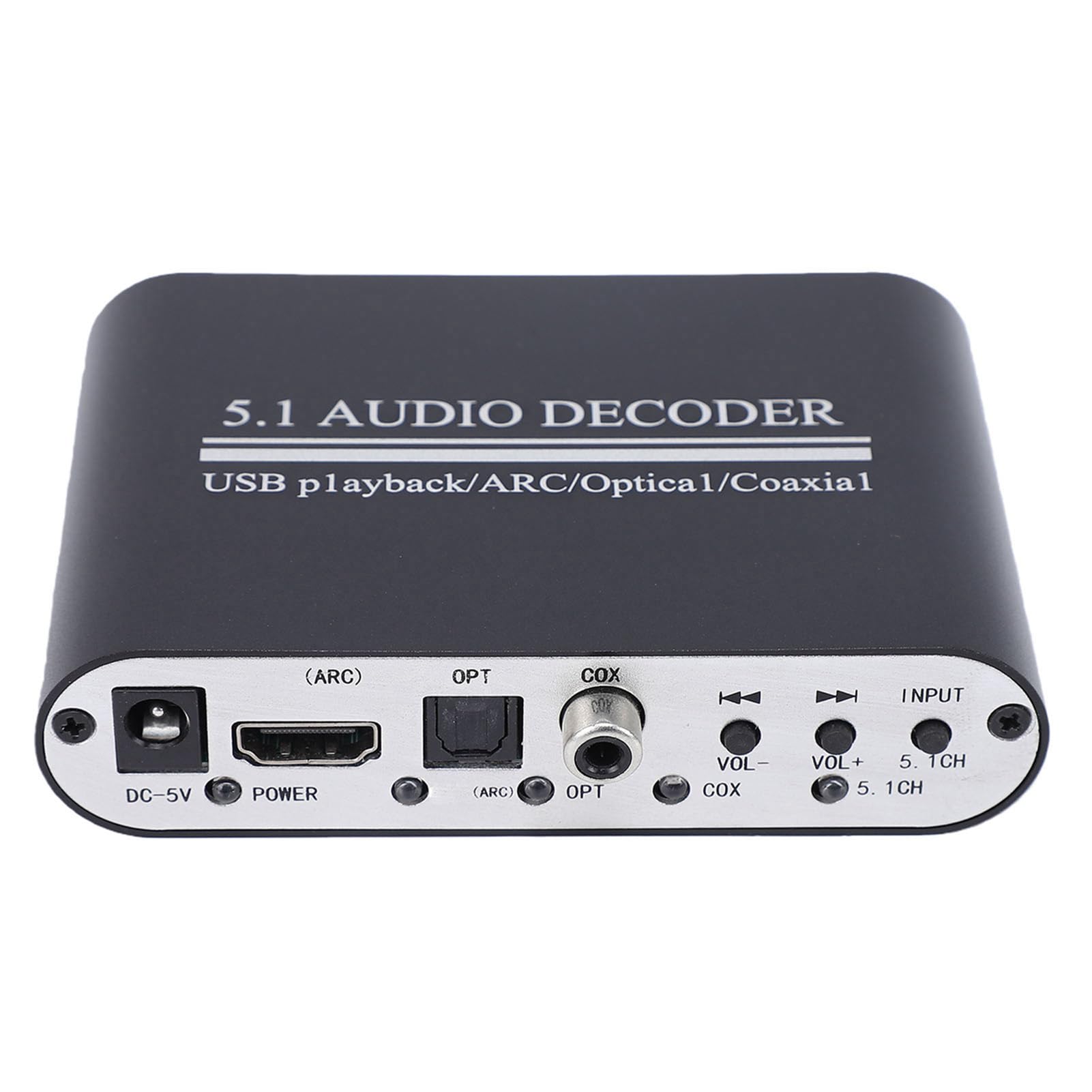 Goshyda Decodificatore Audio, Convertitore Audio HiFi Bluetooth Supporta ARC Coassiale Ottico USB, per Giochi Musicali di Film (Spina europea)