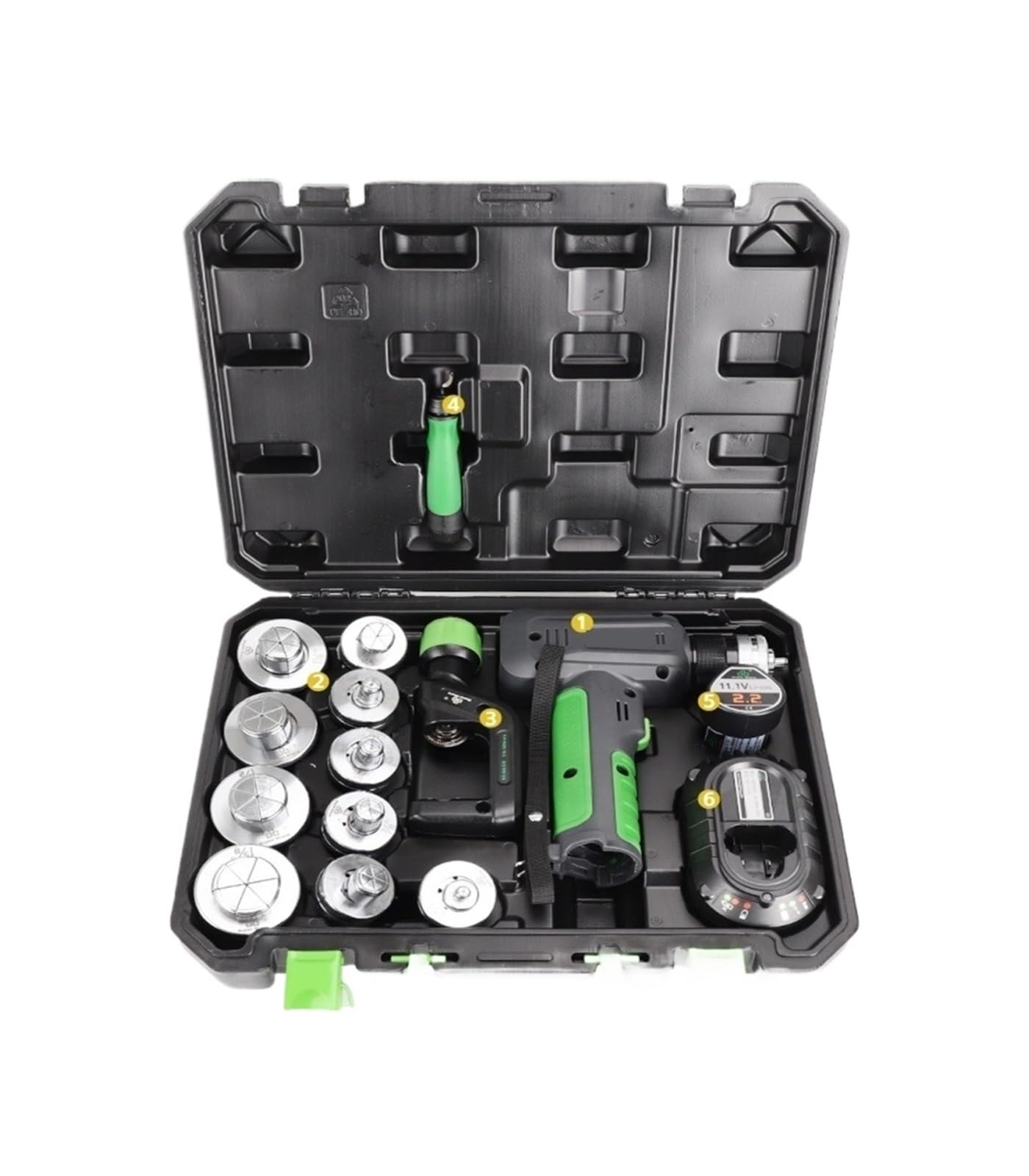 Kongmm St-E300al9.52-42Mm Hvac Flaring Tool, Hydraulic Lithium Electric Aluminum Copper Tube Expander, St-E300al Cup-Shaped Electric Tube Expander(St-E300al9.52-42Mm)