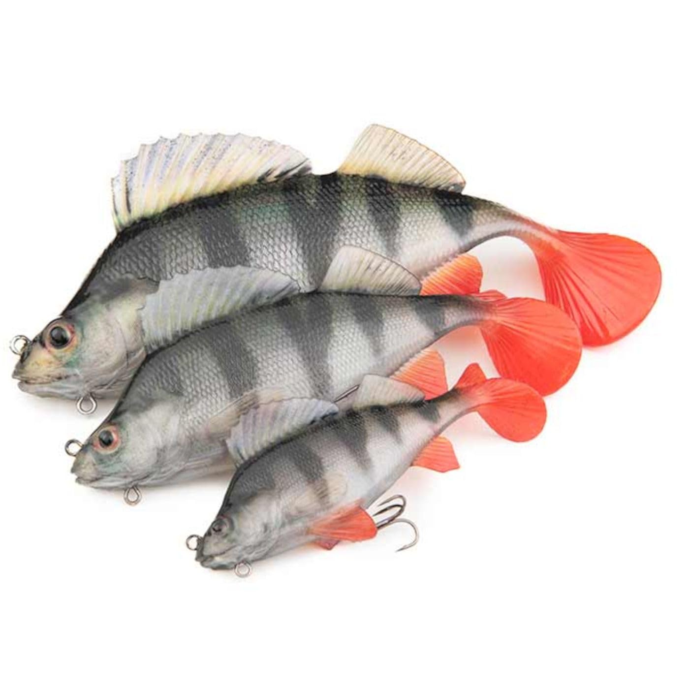 Fox Rage Ultra-Realistic Perch Replicant Rubber Bait, Weight/Length/Hook Size: 100 g/18 cm/Size 1/0