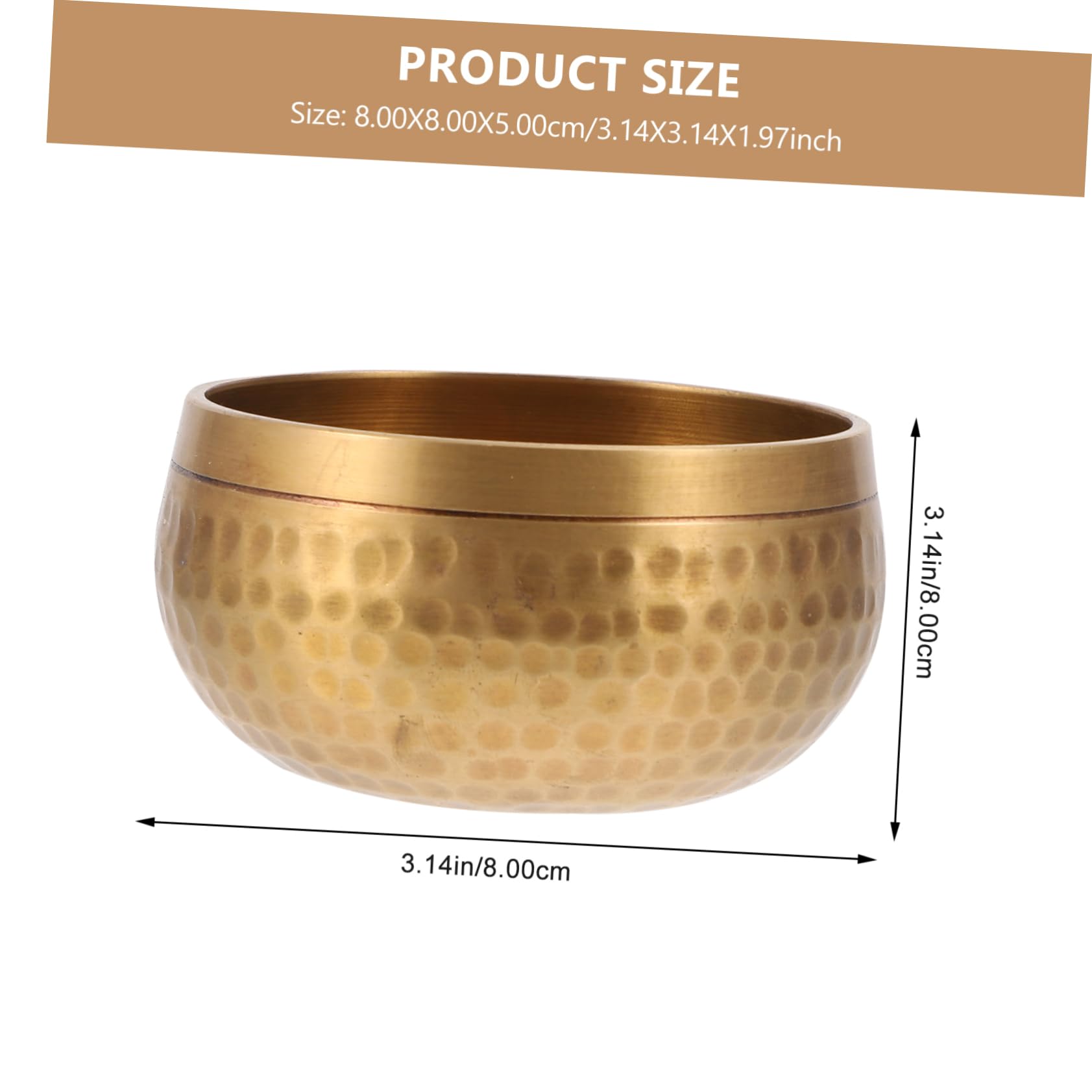 Campana Tibetana per Meditazione Yoga, Set 1 Pezzo Oro