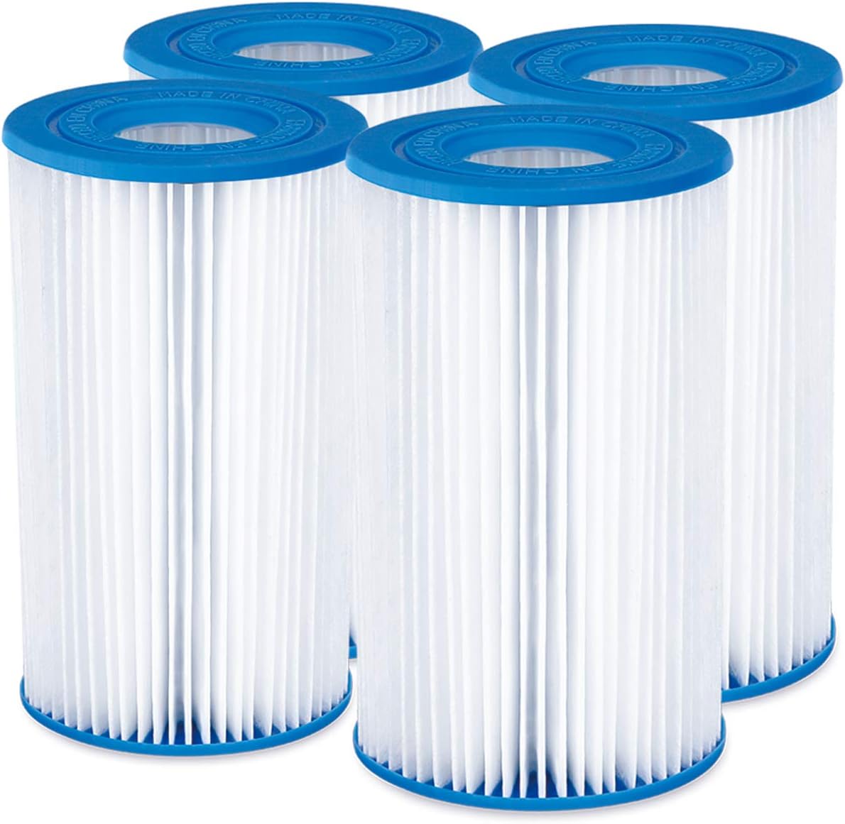 Summer Waves P57100204 Replacement Type A/C Swimming Pool and Hot Tub Spa Filter Cartridge with Ultimate Filtration Paper, (4 Pack)