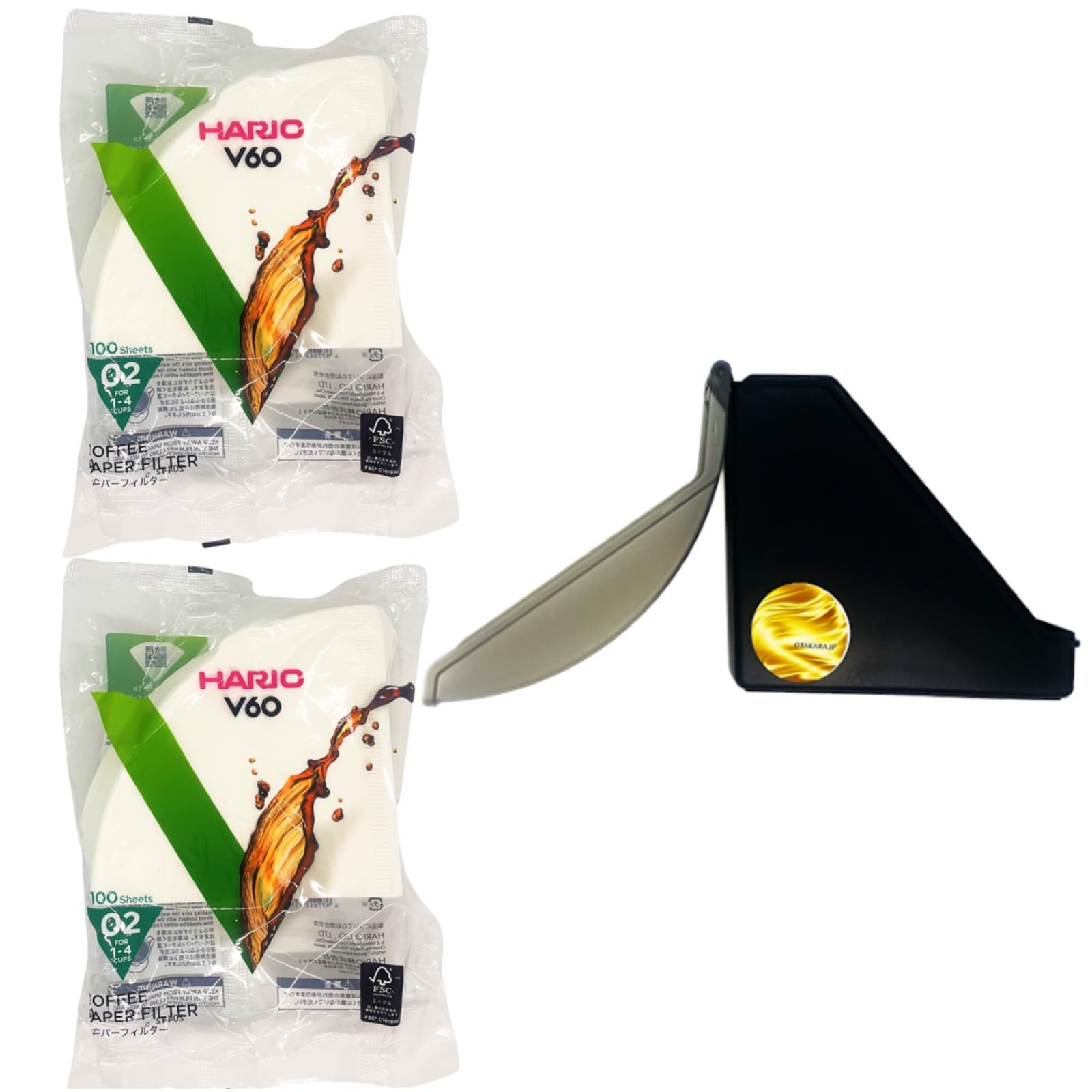 Halio V60 Paper Coffee Filters Disposable Pour-Over Cone Filter Size 02 White 100 Filters…