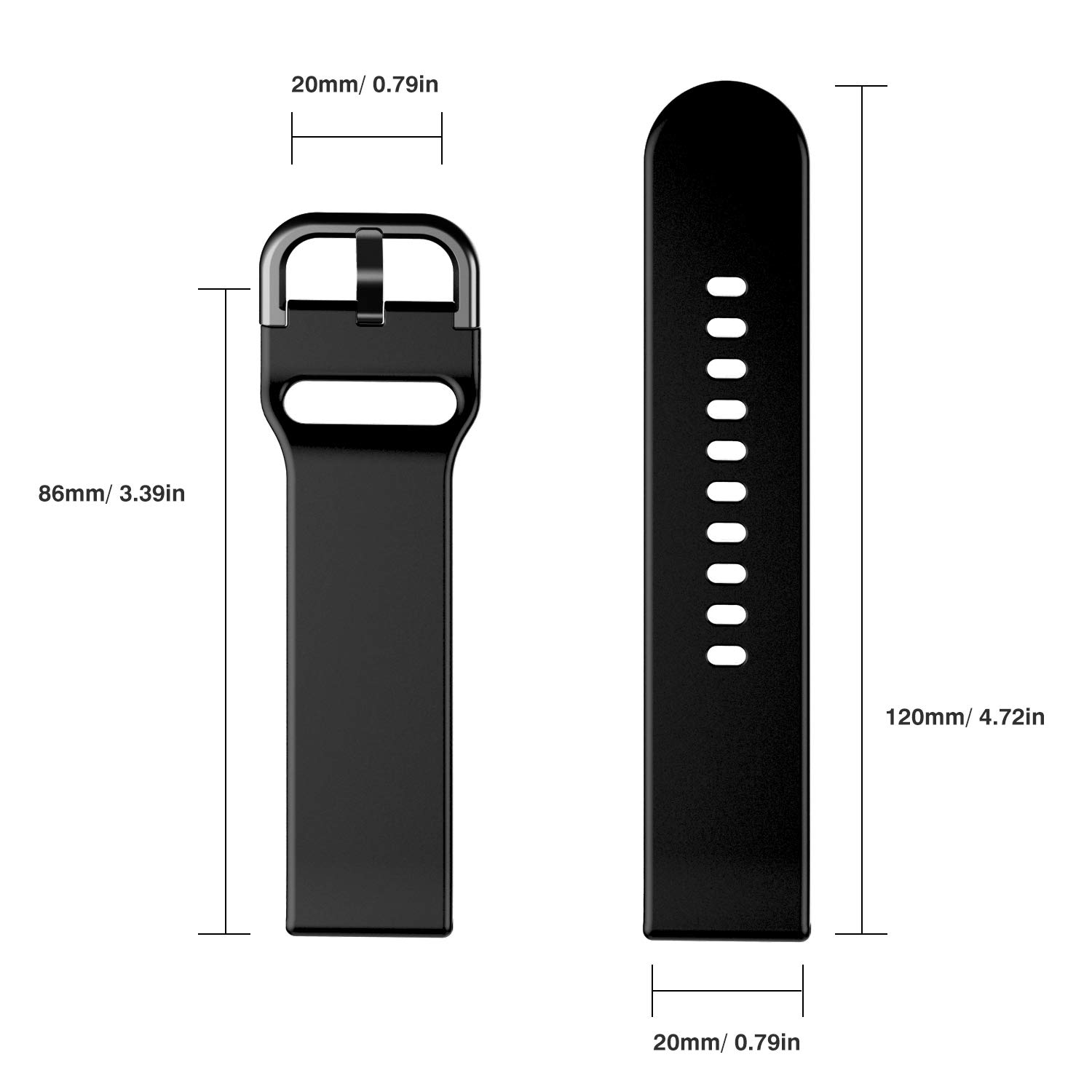 MoKo 3er-Pack Silikon-Armbänder Für Amazfit Smartwatches – 20 Mm, Wasserdicht & Hautfreundlich – Mehrere Farben