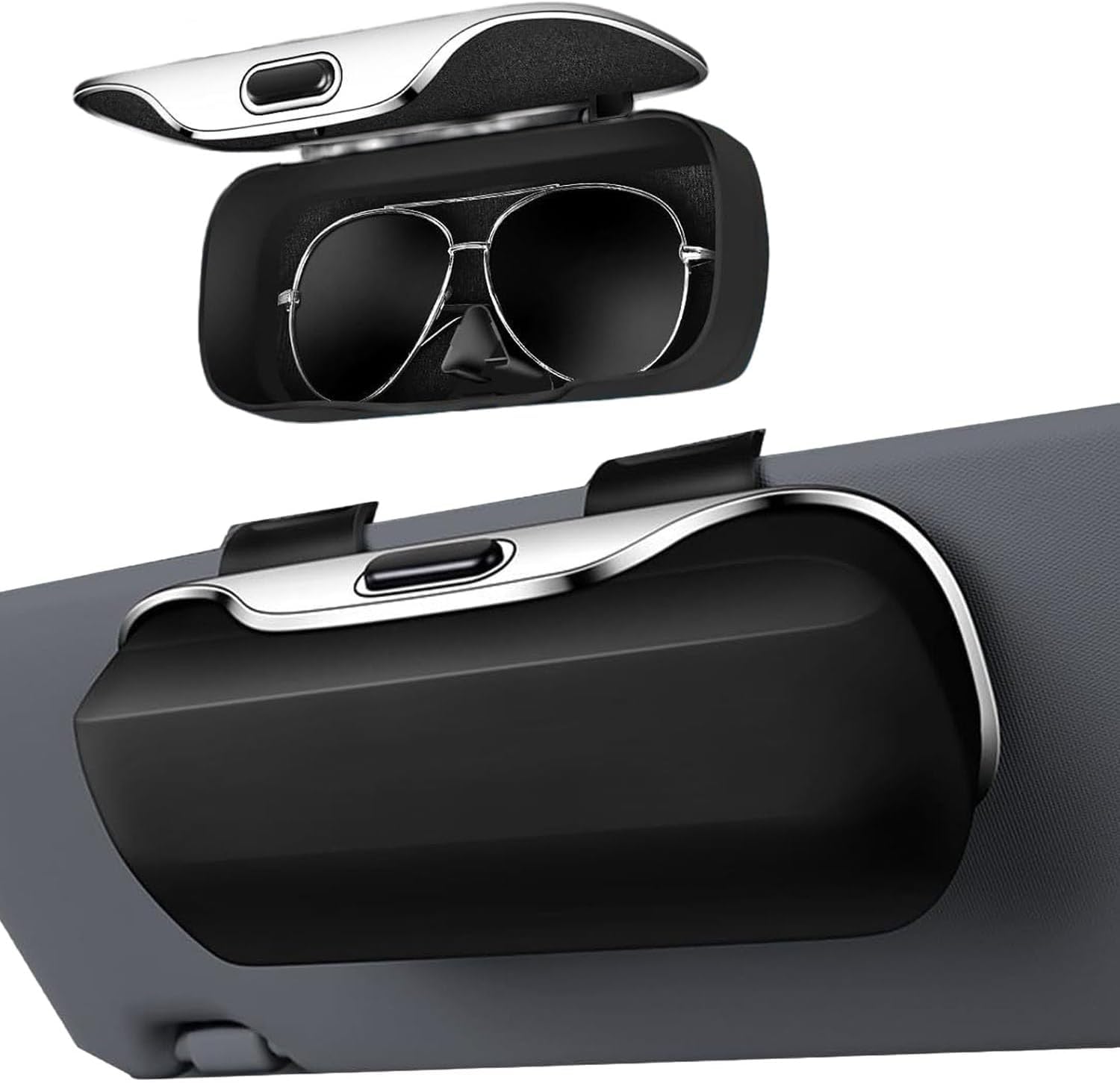 YDSTNiu Car Glasses Case for Skoda Fabia Schrägheck 3 (III) NJ Facelift I 2018-2021, Sunglasses Holder Sun Visor Box Organizer Storage Clip Interior Accessories Sturdy Protection