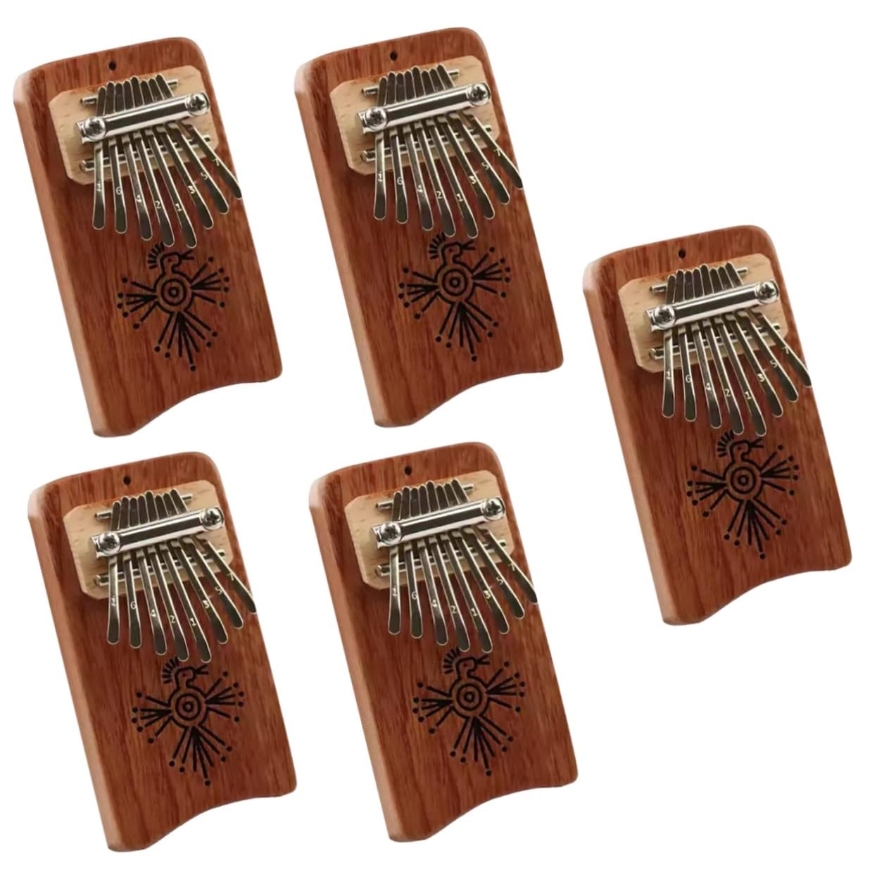 Alasum 5kawałki Kalimba Kciukowa Tonów Przenośny Instrument Muzyczny Dorosłych Idealny Do Domu Szkoły Przyjęcia i Łatwy Użytkowaniu Czysty Dźwięk