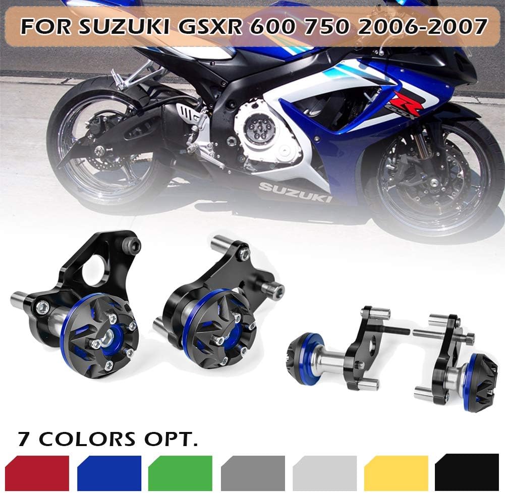 LoraBaber Motorbike GSXR600 GSXR750 06 07 Frame Slider Crash Pad Protector Guard for S-u-z-u-k-i GSXR 600 GSXR 750 GSX-R 600 GSX-R 750 2006 2007 (Blue)