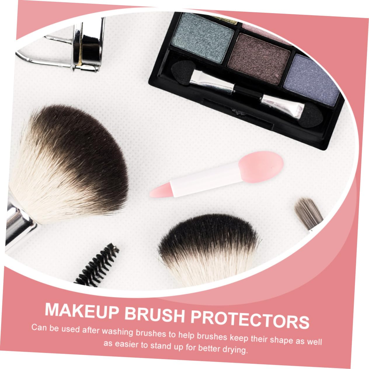 Baluue Silicone Lip Brush Covers 8 Pack Anti-loss Waterproof and Sturdy for Easy Drying Shape